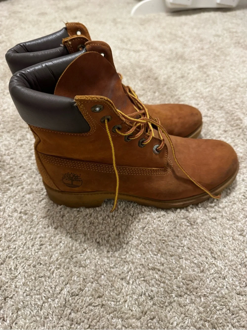 Timberland 6 Inch Premium Waterproof Boot Rust Nubuck Mens Size 10